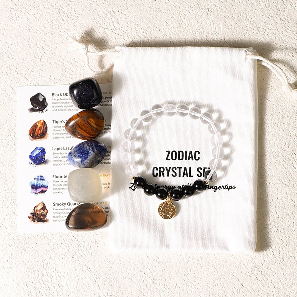 Zodiac Crystals Set, Astrology Birthday Gift, Astrology Gift